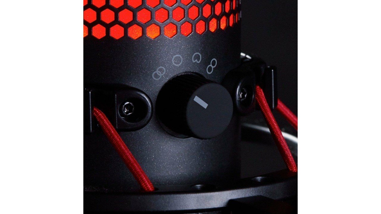 HyperX QuadCast - USB Microphone (Black-Red) - Red Lighting